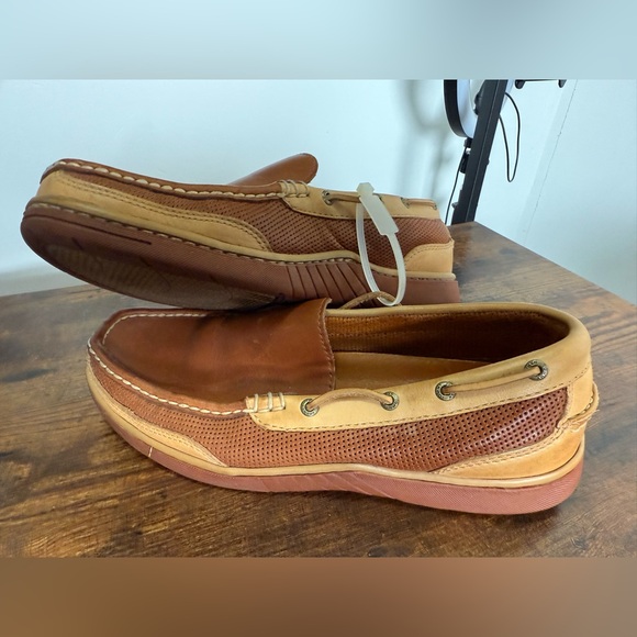 Tommy Bahama Men's Leather Slip-On Loafers Size 10,5М  Brown‎ yachting shoes - Picture 8 of 17
